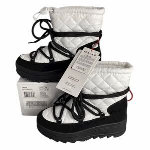 Pajar CANADA Travita Snow Boots Waterproof Nylon Pull-On White Woman's 8.5